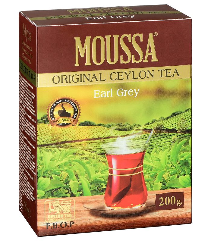 MOUSSA оригинальный цейлонский черный чай Earl Grey F.B.O.P. — 200 гр.