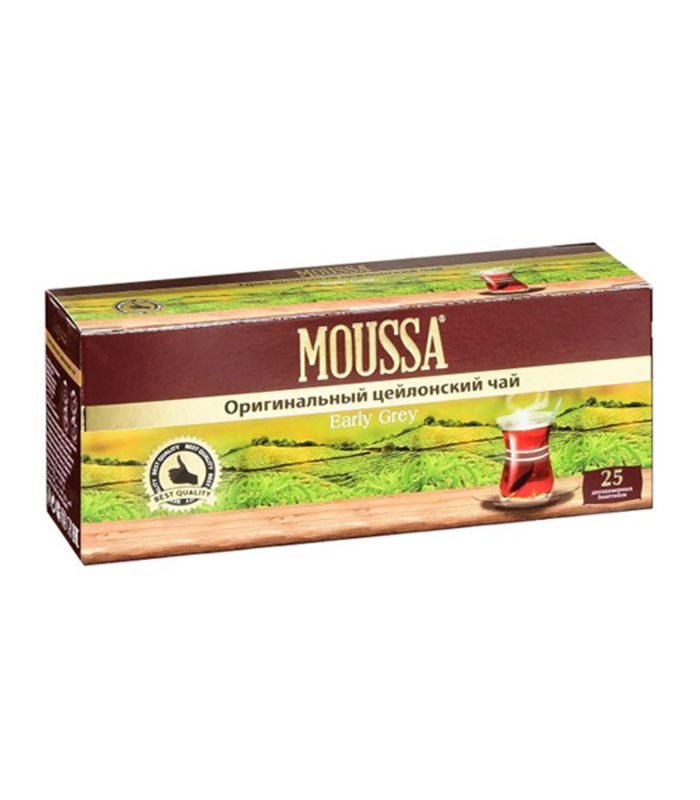 MOUSSA пакетированный Оригинальный цейлонский черный чай с бергамотом — 45 гр.