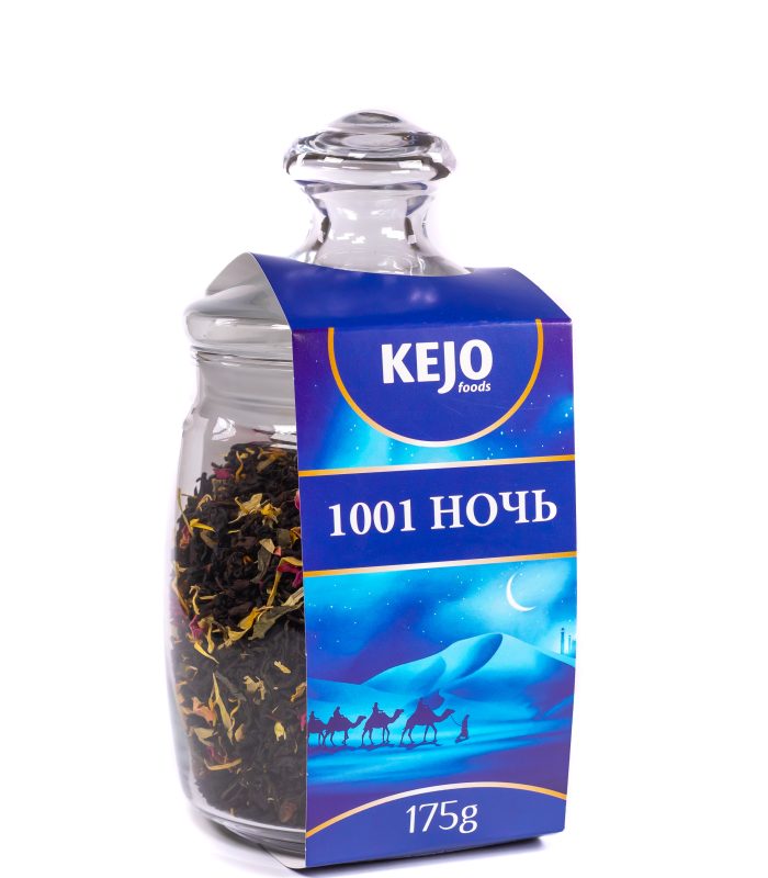 «1001 ночь» крупнолистовой черный цейлонский чай и зеленый китайский чай Сенча — 175 гр.