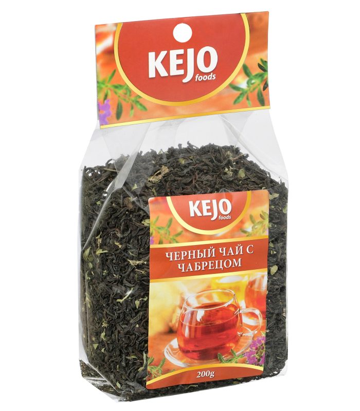 Черный чай с Чабрецом Крупнолистовой черный чай из Цейлона — 200 гр.