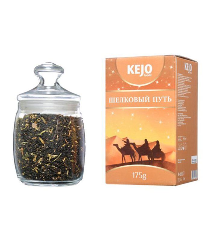 «Шелковый путь» Крупнолистовой чай из Цейлона и зеленый из Китая — 175 гр.